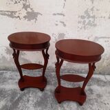 Pair of Empire-style bedside tables with Swan collar