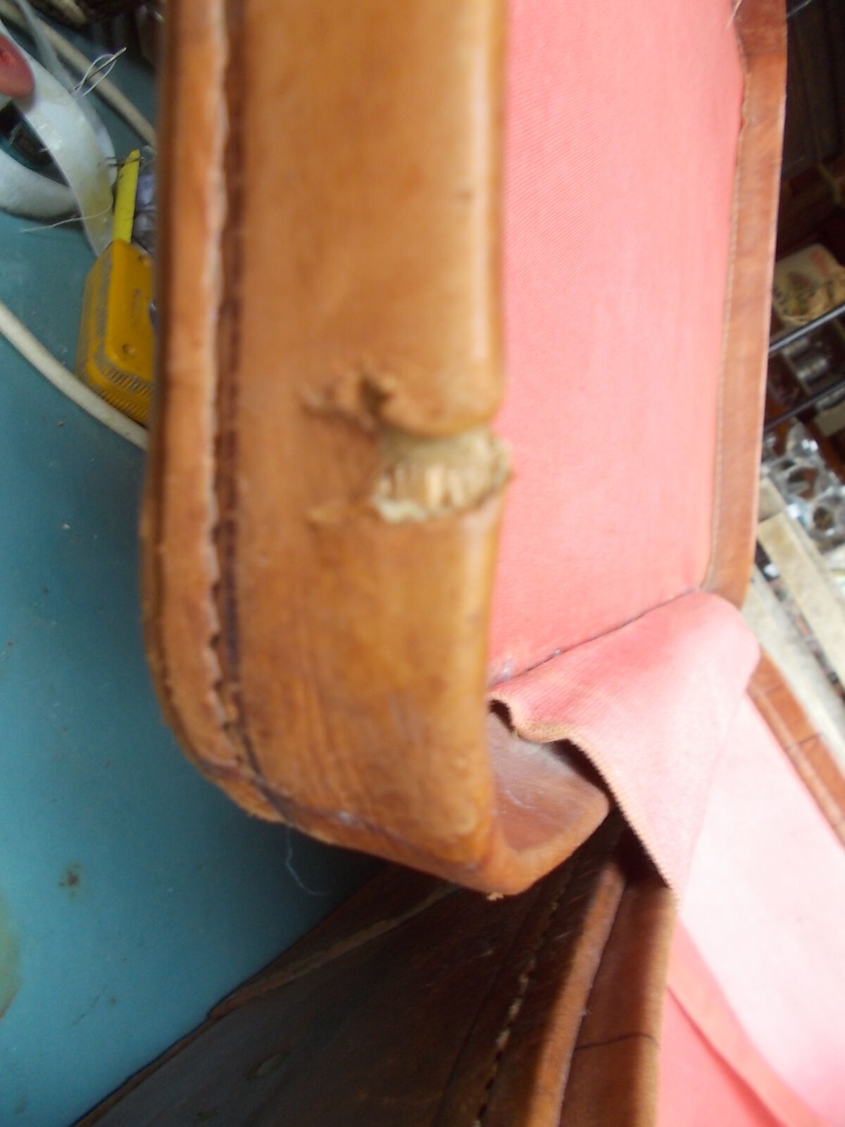 Vintage leather suitcase