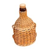 1940s Bottle Woven natural wicker