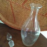 Carafe en verre ciselé années 60