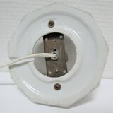 Porcelain ball lamp and art deco style glass