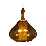 Lampe à suspension en verre, design danois, années 1970, production : Danemark