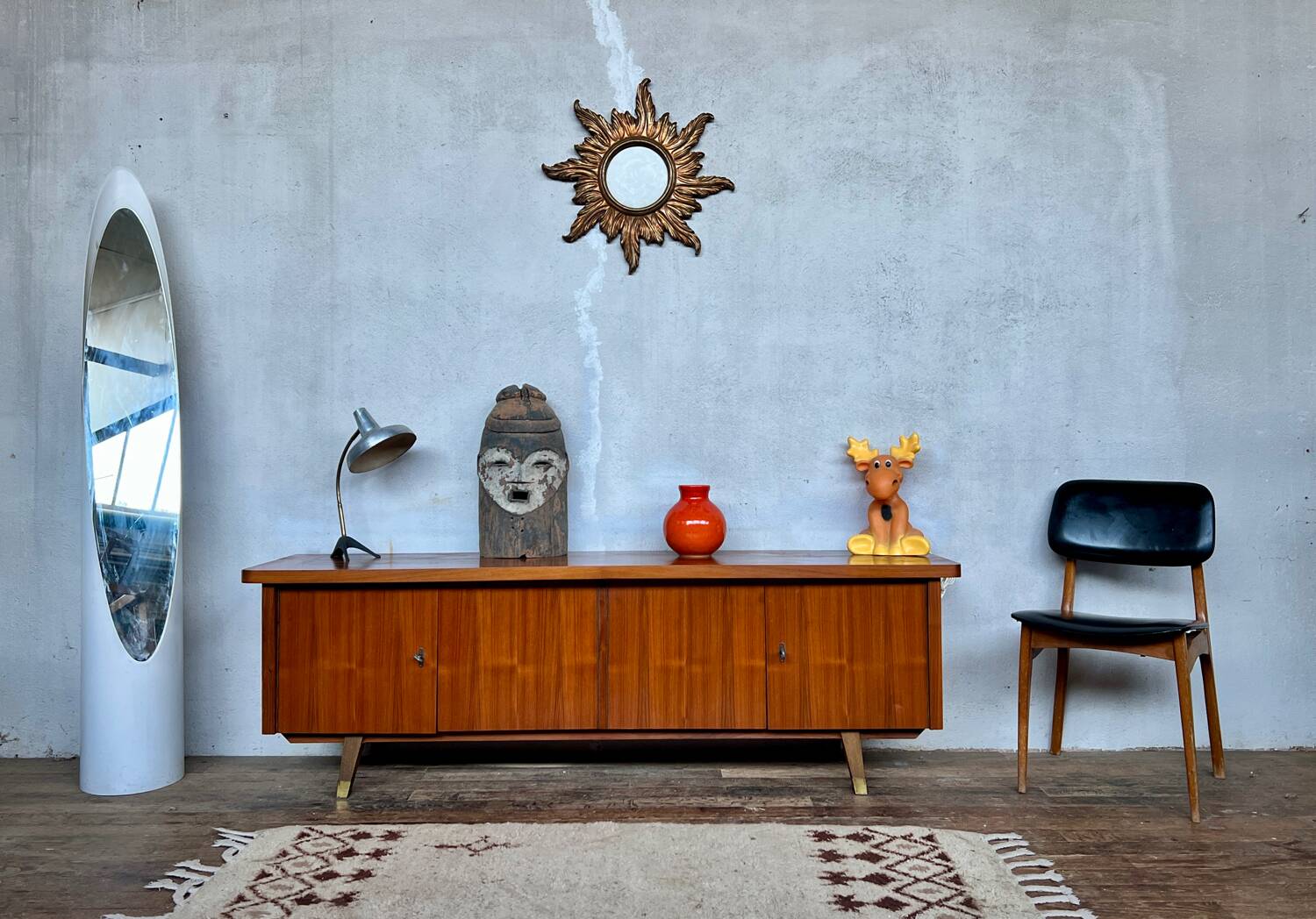 Scandinavian sideboard vintage TV cabinet