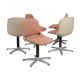 5 chairs "space age", Wilkhahn edition, plastic shells, star steel base. Circa 1970