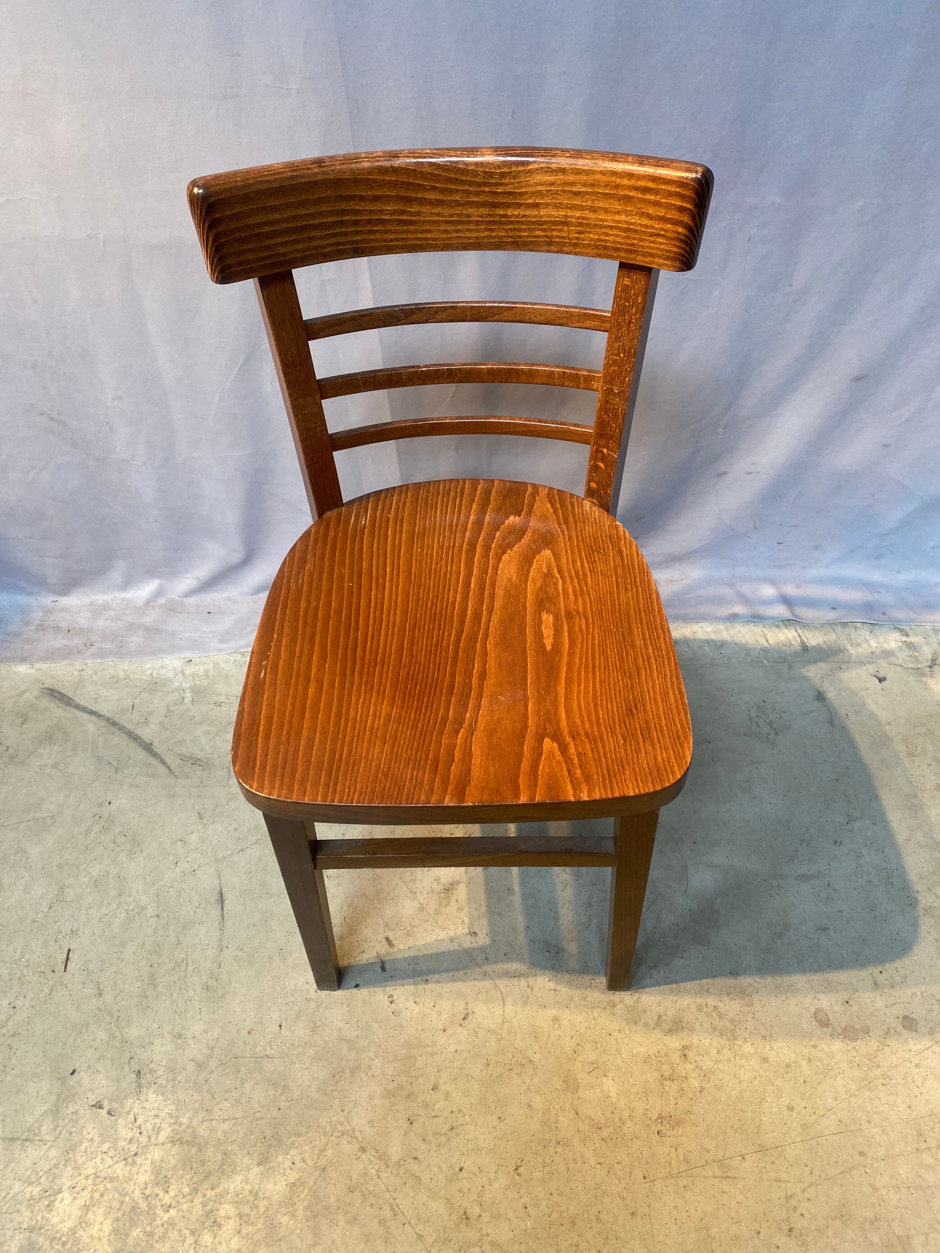 Set of 6 wooden bar chairs