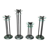 Bougeoirs de la série postmoderne italienne de Milan, années 1980, ensemble de 4