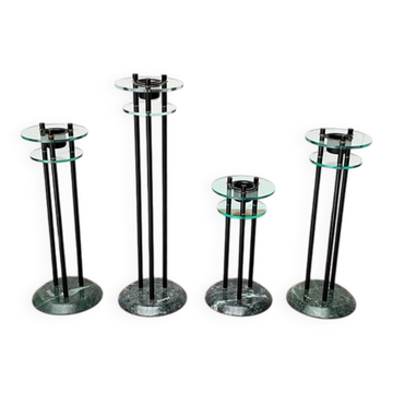 Italian Postmodern Milano Series Candleholders, 1980s, Set of 4