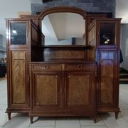 Ancien grand meuble cabinet louix xvi vitrine miroir