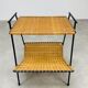 Side table rattan metal 50s, door review