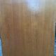Vintage wardrobe with compass feet in oak and oak cp with 2 sliding doors.