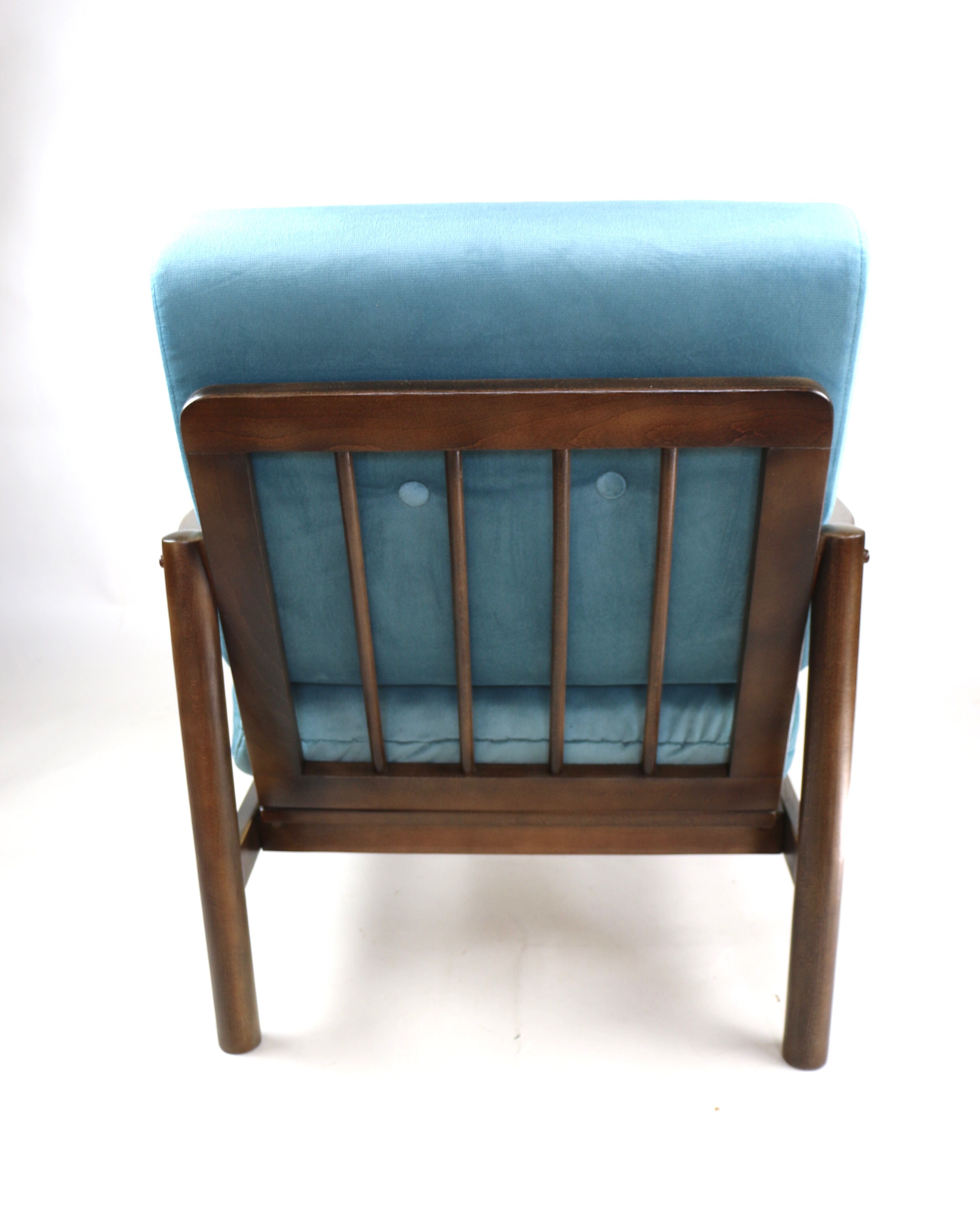 Vintage turquoise armchair, 1970s