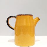 Handmade pitcher in vintage ceramic '60, signed Poët-Laval