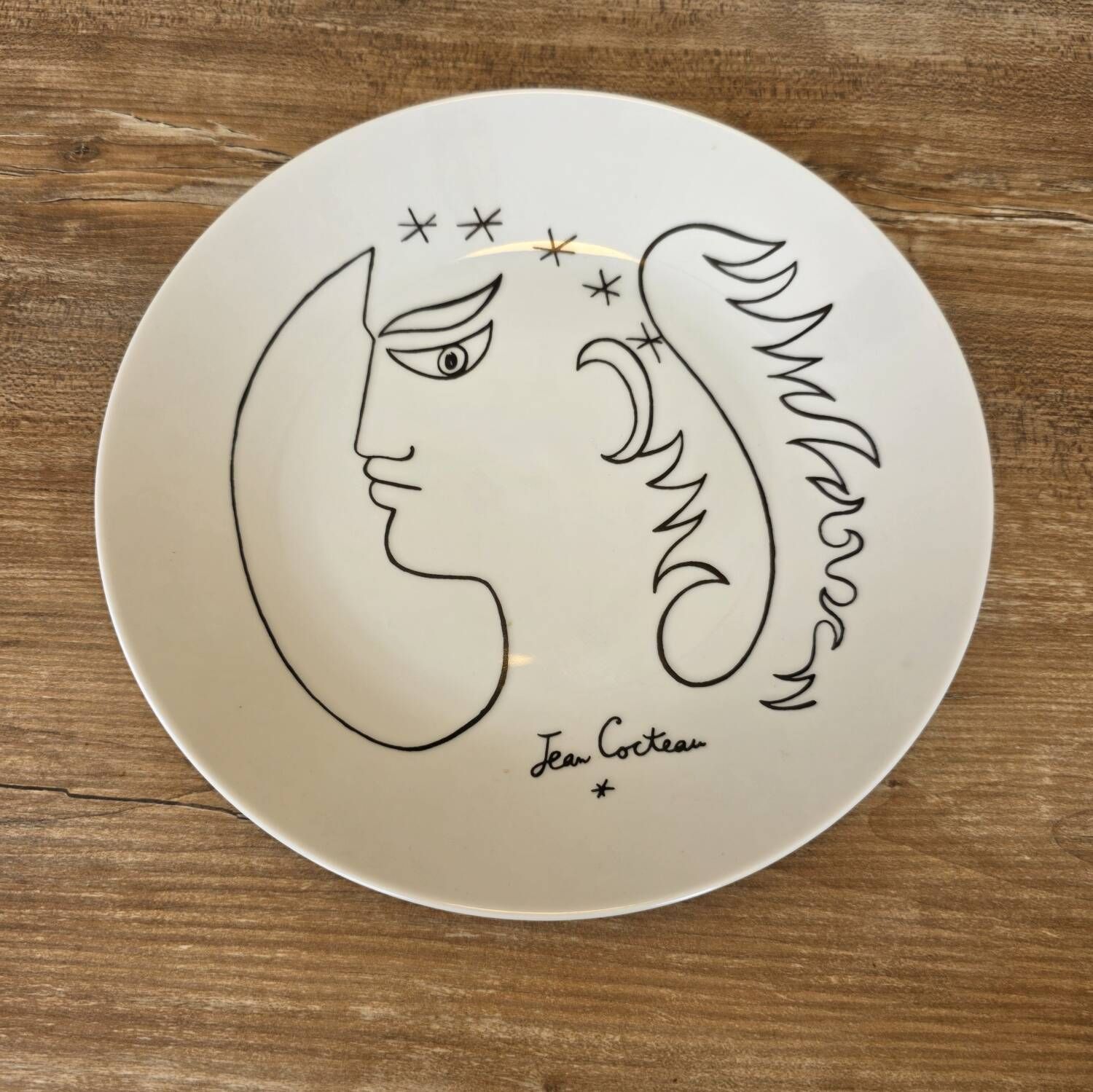 Set of two collectible porcelain plates - Jean Cocteau Art Editions