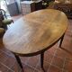 Large oval farmhouse table in solid oak, 19th century, 243 × 153cm