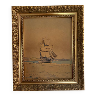 Tableau aquarelle voilier