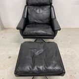 Danish Swivel Armchair Model 802 by Werner Langenfeld for Esa, 1970s