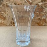 Antique Crystal D'Arques Vase With Diamond Made In France Vintage