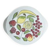 Vintage pie/dessert dish with fruit pattern from Grünstadt - 1960s