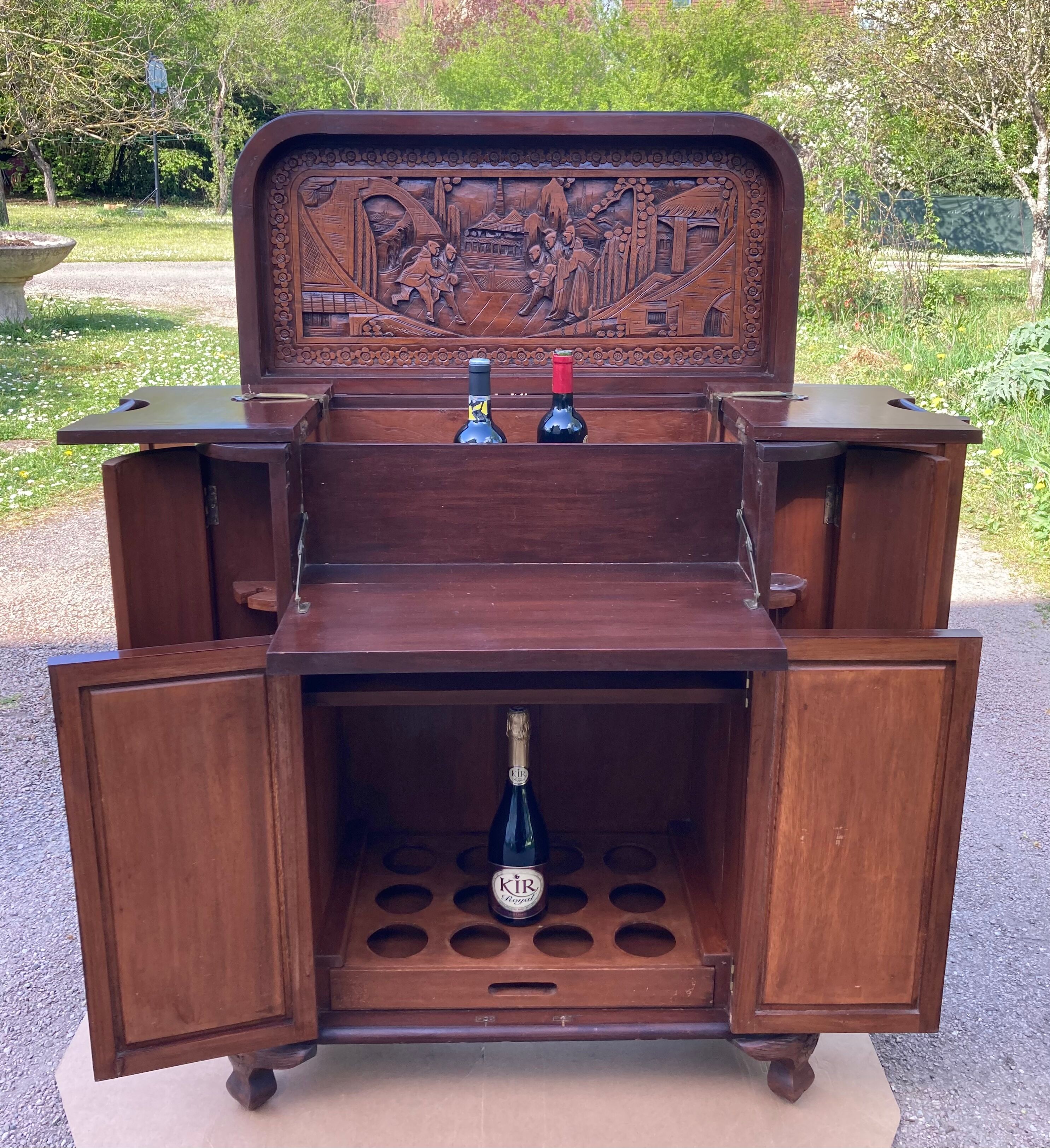 Bar origin Asia fully carved