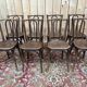 8 Bistro Chairs Baumann Curved Wood Art Nouveau – Early 20th Century