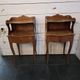 Pair of Louis XV style curved bedside tables in cherry wood