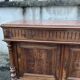 Henri II style low sideboard – carved wood and red marble top