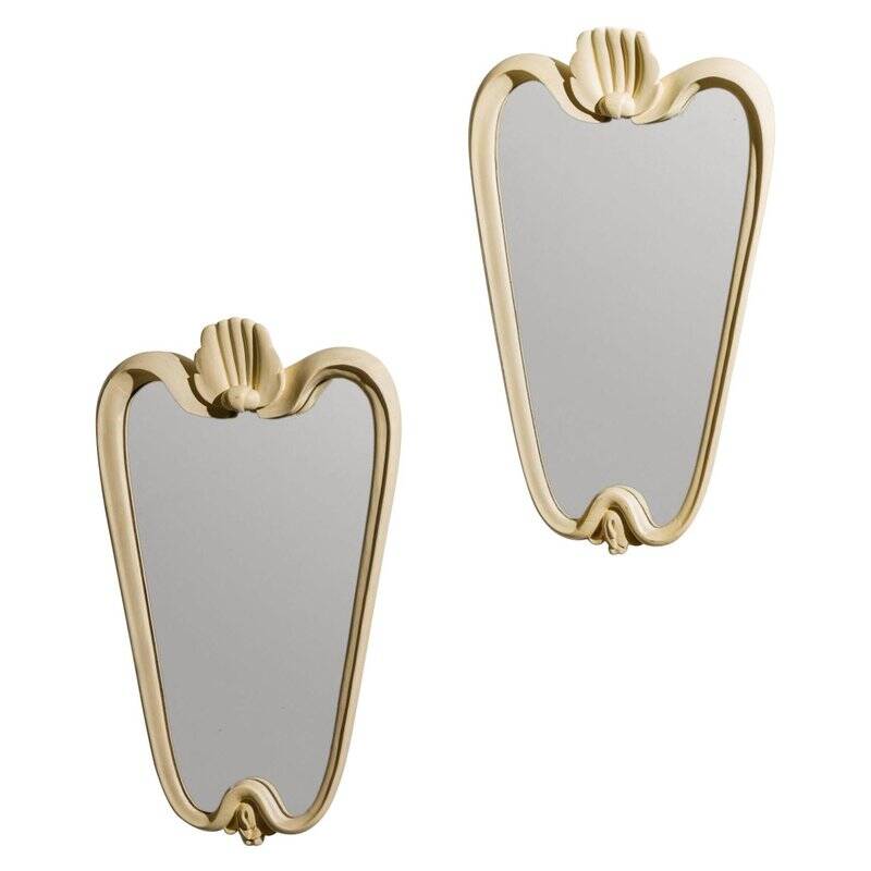 Wall Mirrors in the style of Osvaldo Borsani, Italy, 1950s, Set of 2