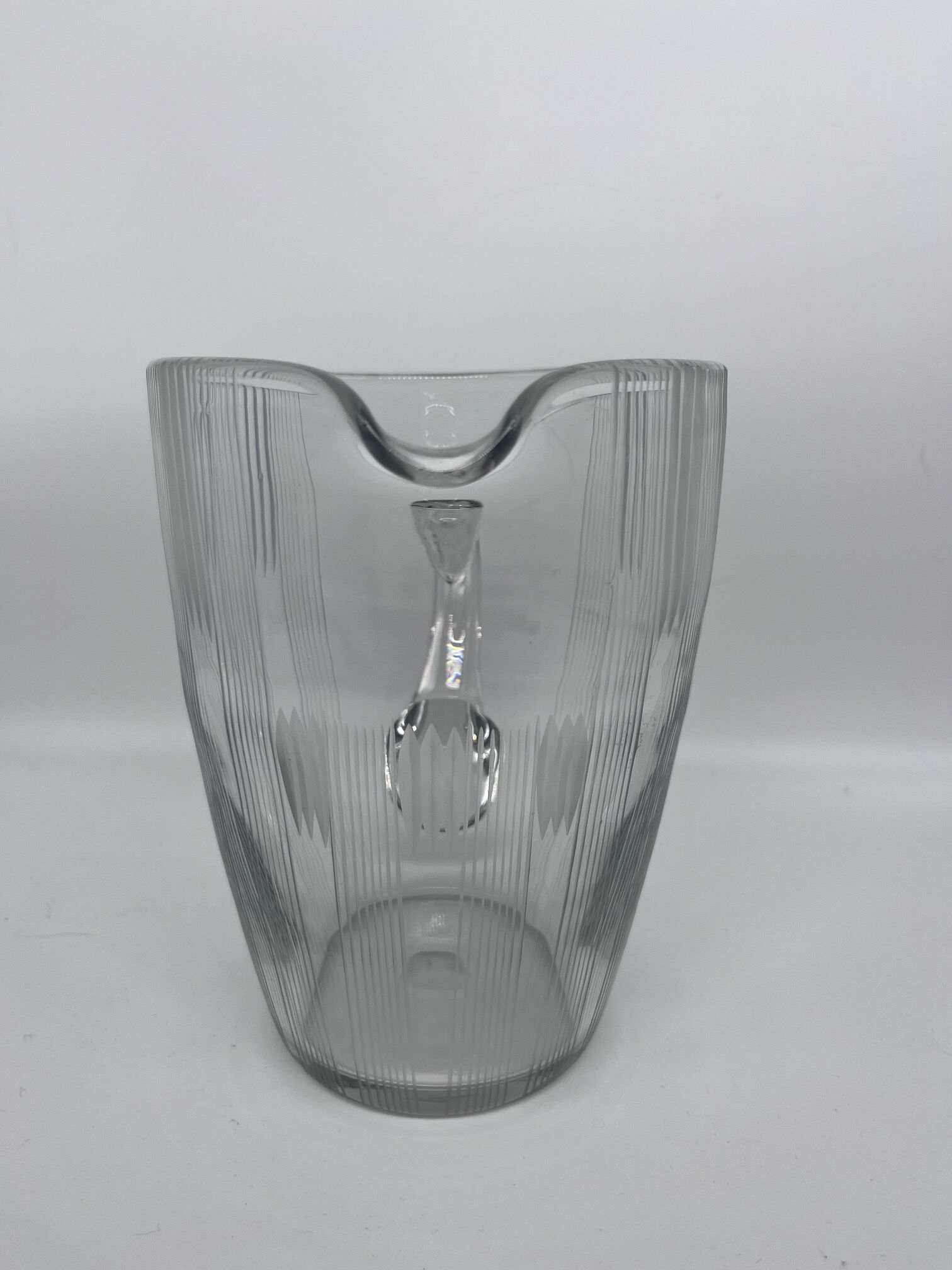 50s chiseled glass pitcher
