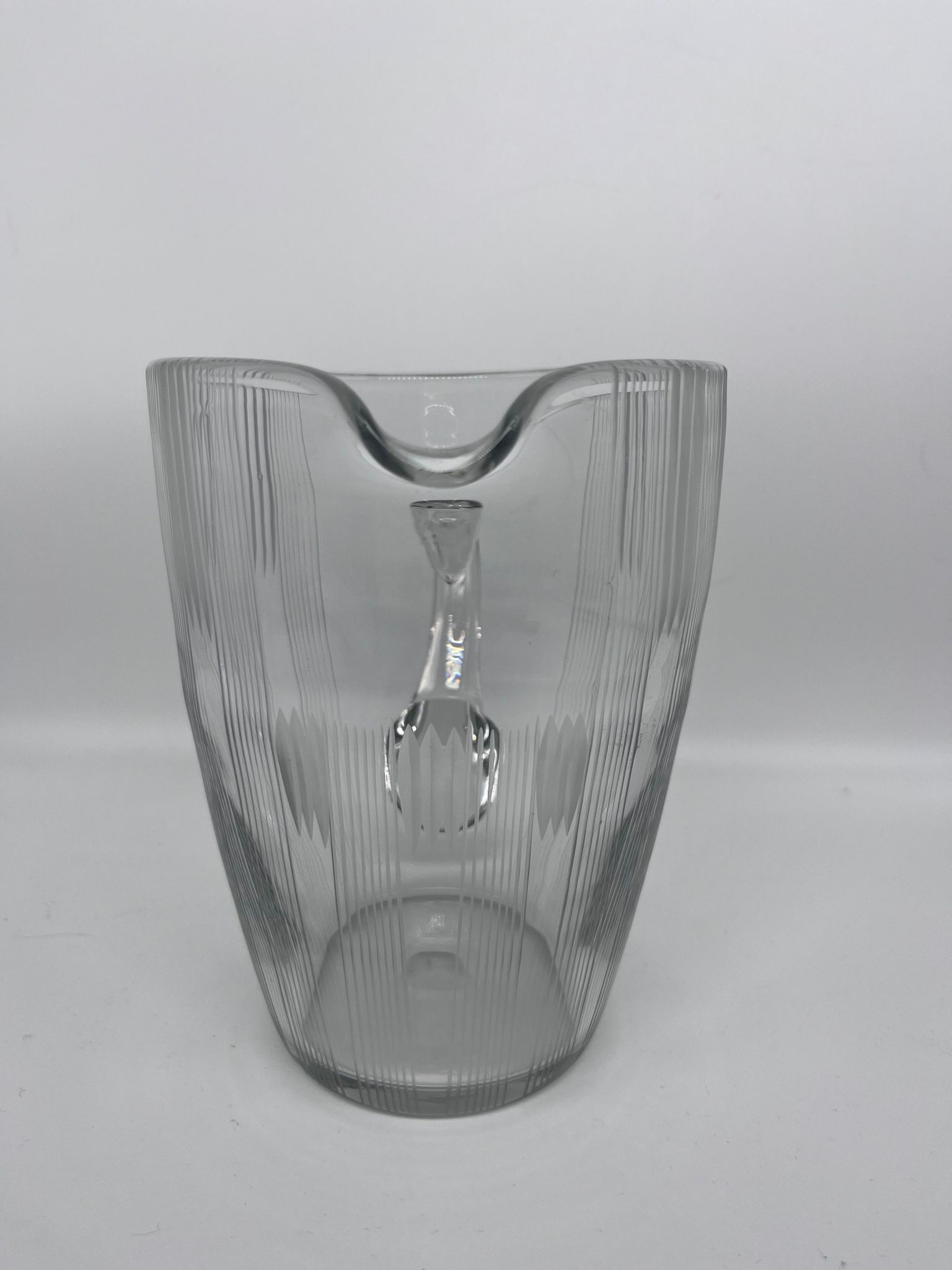 50s chiseled glass pitcher