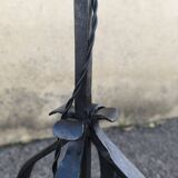 Brutalist wrought iron floor lamp
