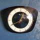 Vintage formica silent trapezoid wall clock "Flash black transistor"