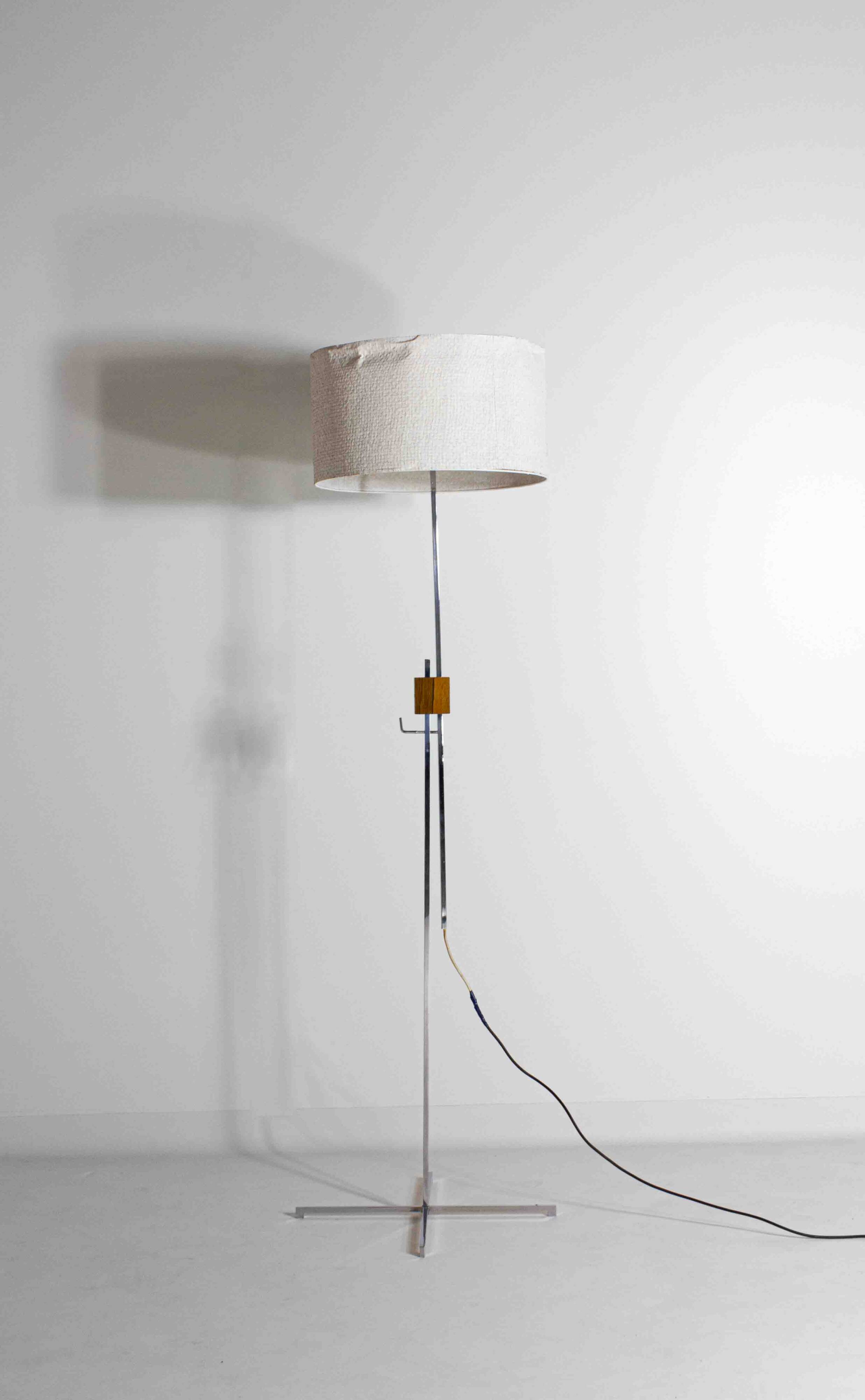 Minimalist floor lamp by Hans Eichenberger for Keller Metalbau, Germany 1960s