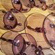 Rare amethyst blown glass cream service tripod - 13 pieces - Condition