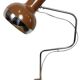 Lampe de bureau industrielle marron, années 1970