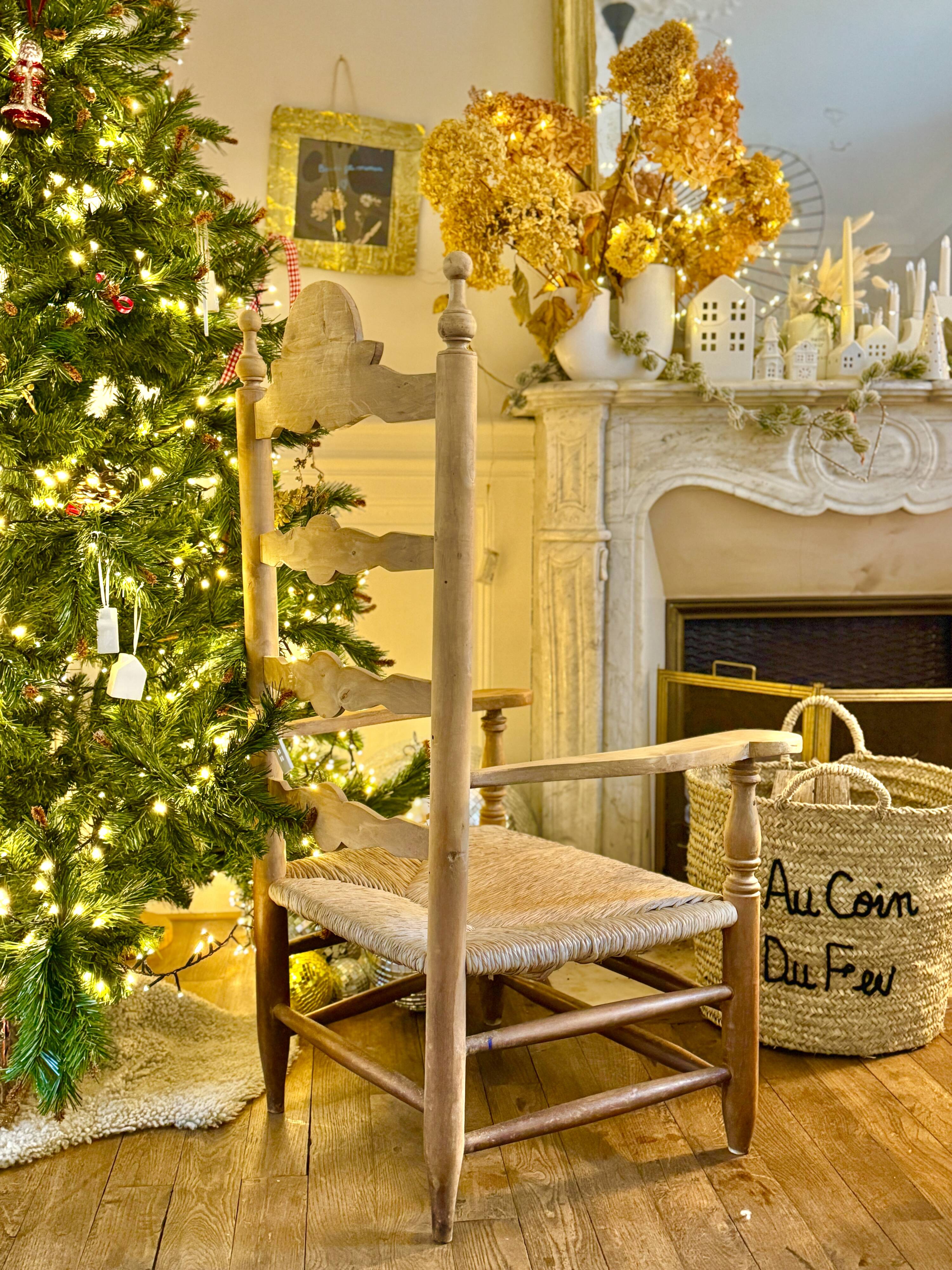 Armchair by the fireplace