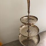 3-storey cake display in silver metal from the Mills Brussels brand. Date from the 1930s