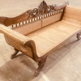 Banc rotin antique
