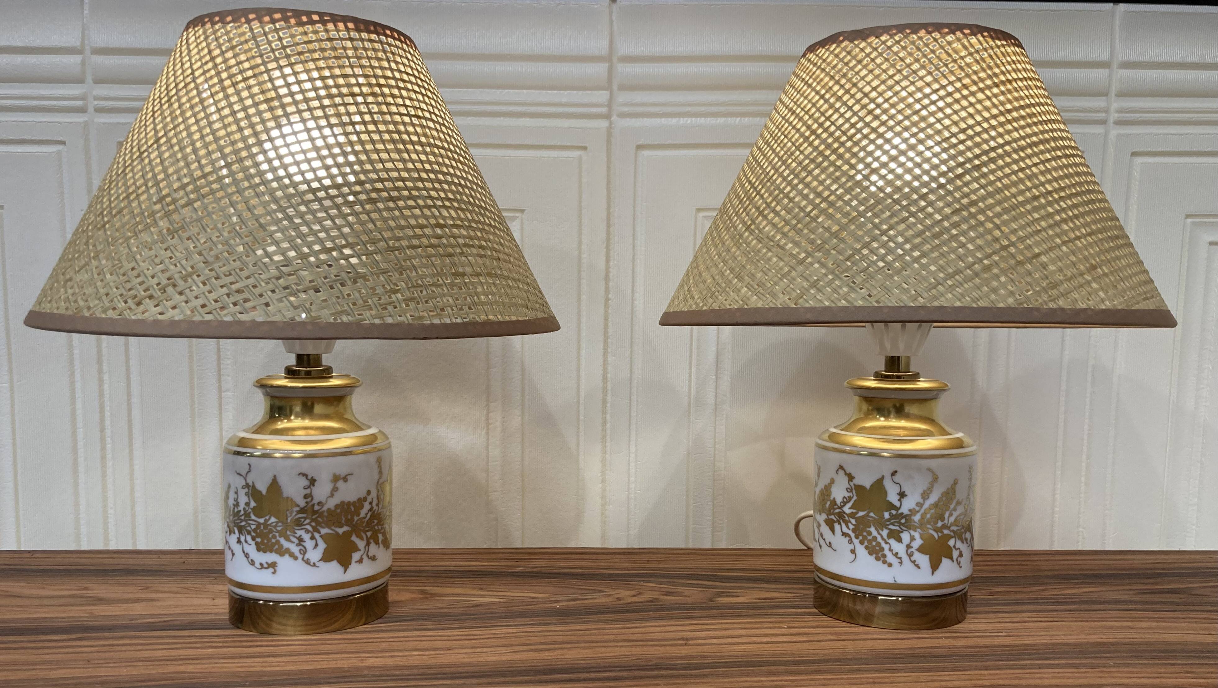 Paire de lampes céramique "design scandinave 1950".
