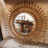 Rattan sun mirror