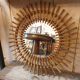 Miroir soleil rotin 47cm