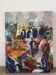 Le marché à Chypre, huile à couteau,  signé Alex Khattab