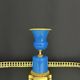 Médicis vase in blue opaline and gilded bronze