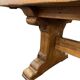 XL vintage brutalist wooden dining table