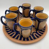 Cider service, Odetta HB Quimper, mugs and tray