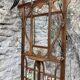 Old wooden entrance coat rack