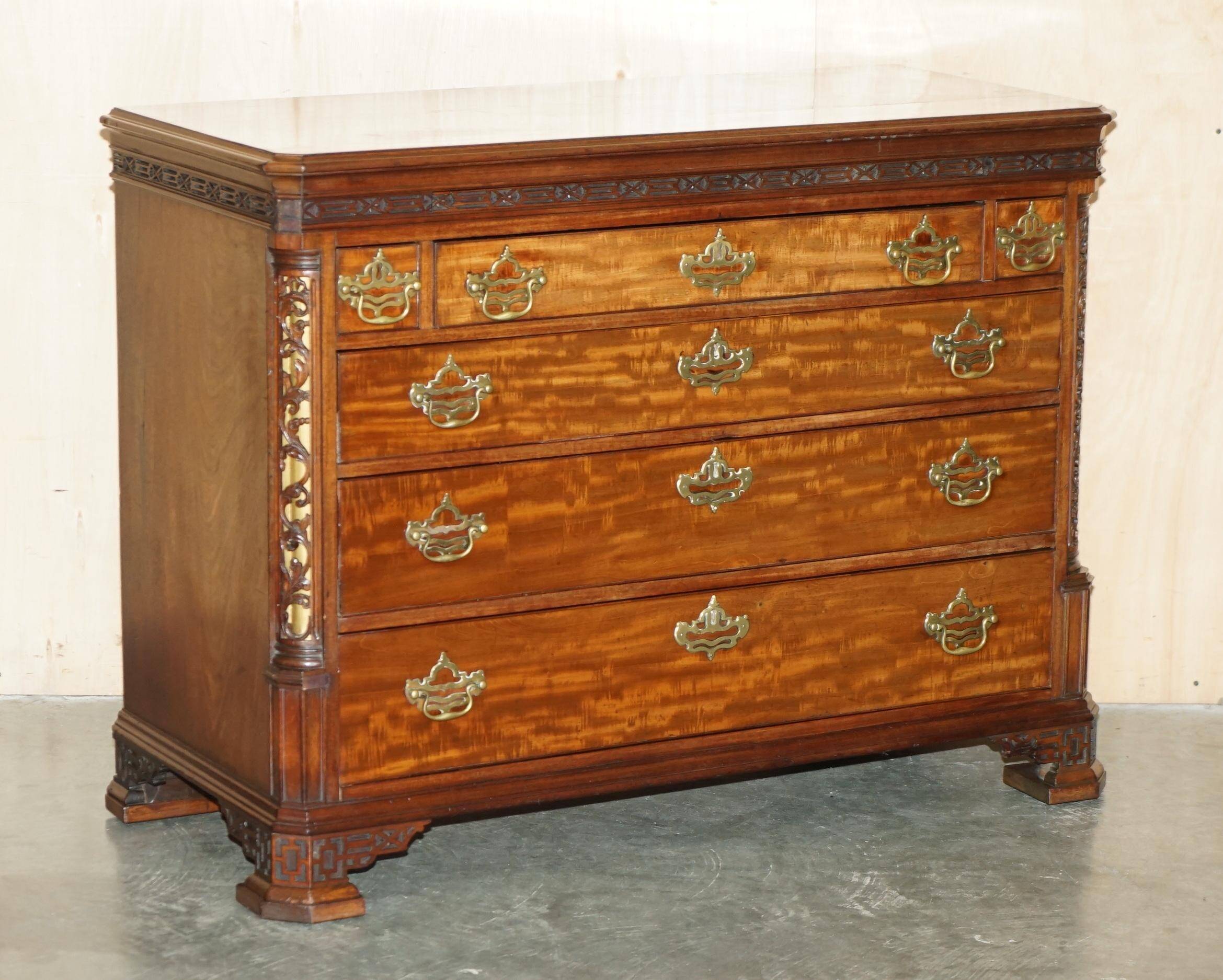George III commode circa 1770 in walnut by Thomas Chippendale.