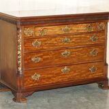 George III commode circa 1770 in walnut by Thomas Chippendale.
