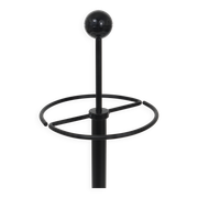 Black post-modern umbrella stand in the style of Castiglioni, Memphis, Italy, 1980s.