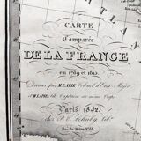 Old map of France - 1842