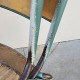 Pair of vintage Mullca metal school chairs 1950s